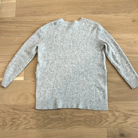 H&M Wool Sweater Gray Cozy Longline Long Sleeve Warm Knit Top Women Small Casual - Picture 5 of 5